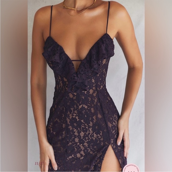 🩷Firm Price🩷House of CB Malia Night Shade Lac Maxi dress - Picture 6 of 15